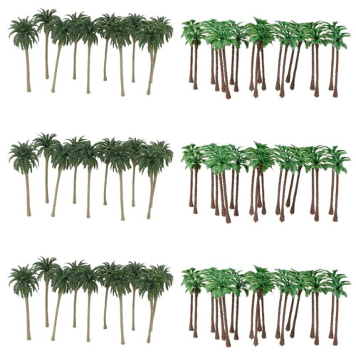 120 Pcs Coconut  Model Trees/Scenery Model Plastic Artificial Layout Rainforest Diorama
