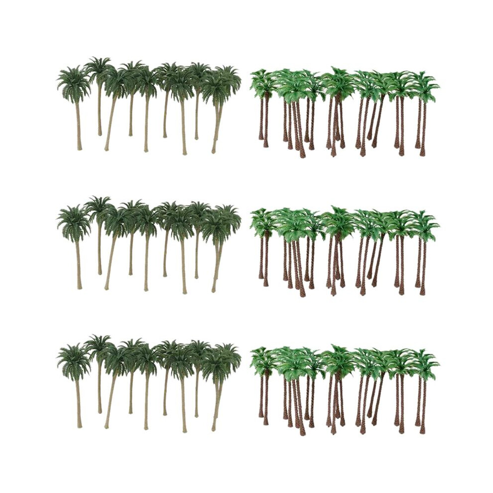 120 Pcs Coconut Model Trees/Scenery Model Plastic Artificial Layout Rainforest Diorama 6032015629697