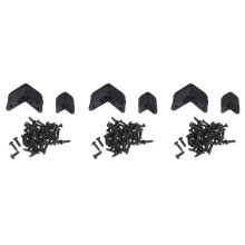 60 Pcs Black L Brackets 90 Degree Angle Joint Bracket Fastener for Wood Chair Bookshelf Board (30Pcs-40mm/30Pcs-20mm)