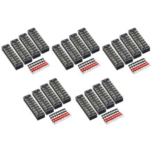 20 Pc 8P Terminal Block, 20 Pc 8P Shorting Bar, TB1505 Flame Retardant Copper Terminal Short-Circuit Terminal