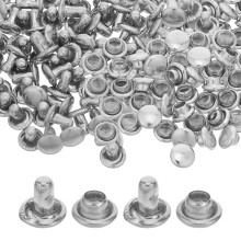 100Sets Ronde Schuifknopen Kit - Duurzame Leren Knopen