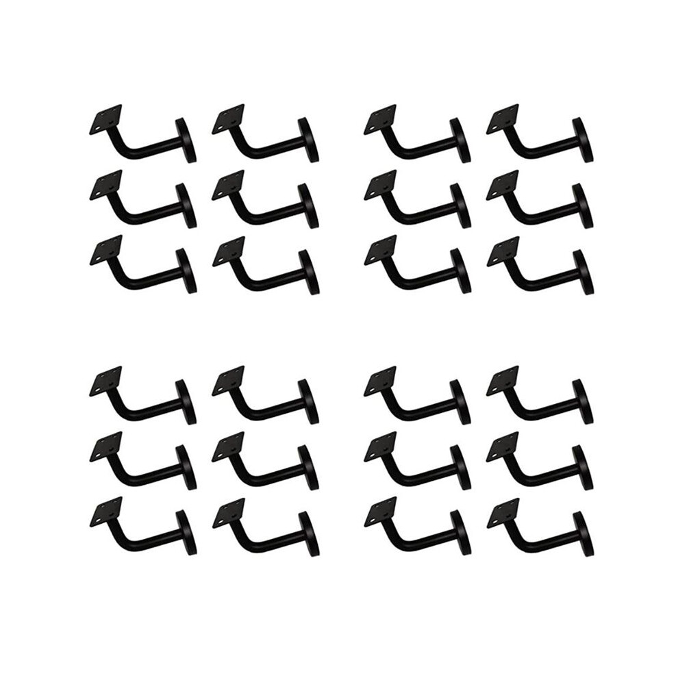 24 Pcs Stainless Steel Stair Handrail Bracket, Heavy Duty Stair Rail Support, Railing Brackets For Flat Rails,60X60mm 6031536132297
