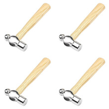 4X Rundhammer mit Holzgriff, Heiminstallation, Kleiner Hammer, Walnusshammer, 0,25 P, Holzbearbeitungshammer, Minihammer, Handwerkzeuge