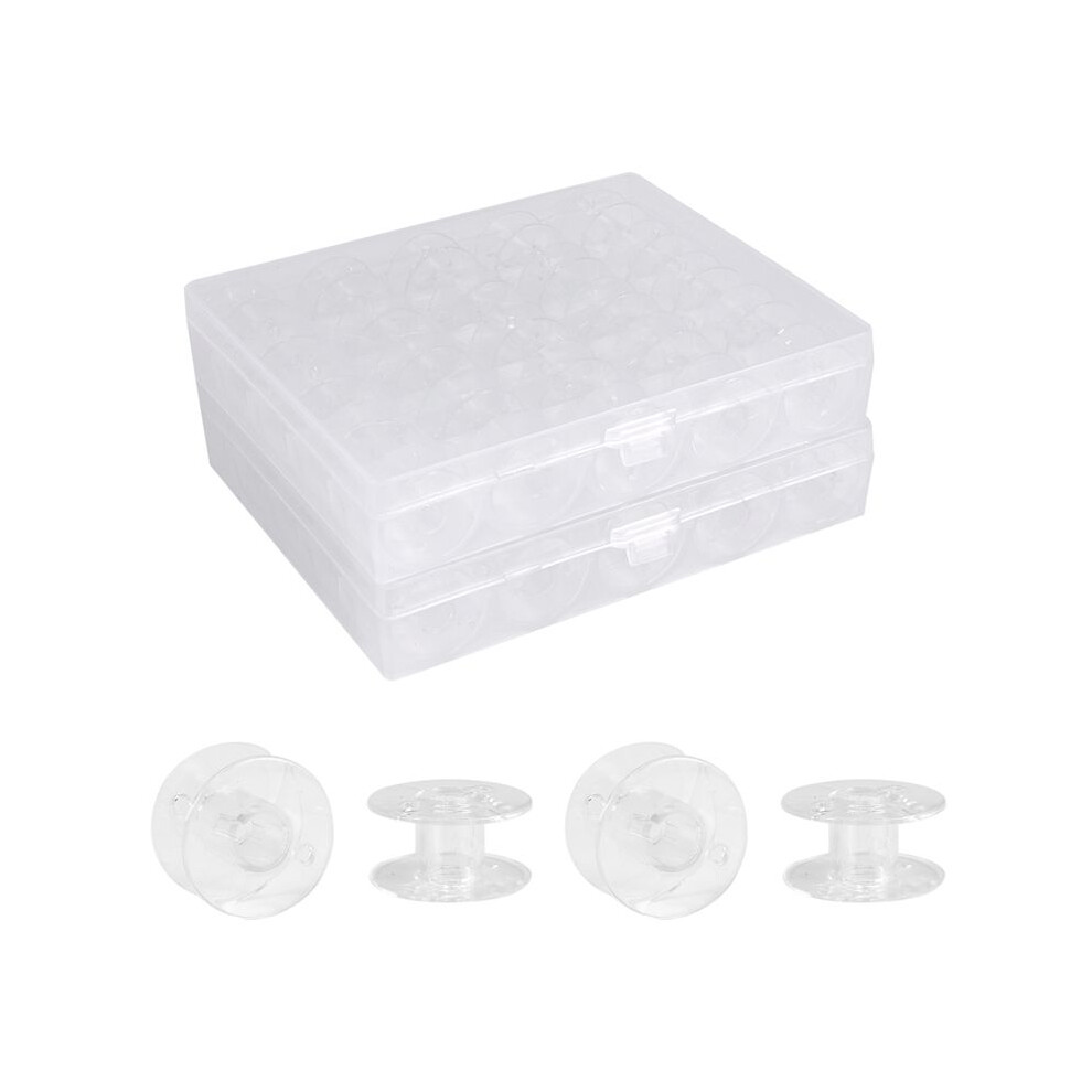 50 Pcs Sewing Machine Bobbins With Case For Singer Janome 6033474107986