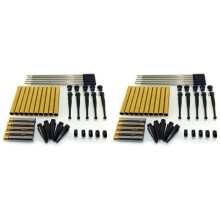 Woodturning Fancy Slimline Pen Kit Set X 10, Black Chrome Finish, Twist Mechanism
