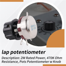 Replacement 6mm Shaft Dia 470K Ohm 2W Pots Potentiometer w Knob
