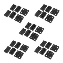 30 x Black Aluminum Furniture Cabinet Door Hinge 50mm x 50mm