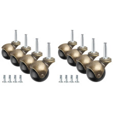 2 Inch Casters Stem Caster Wheel with Sockets, Vintage Swivel Caster for Furniture, Sofa, Wood Chair, Cabinet 8pack