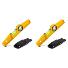 2 Set 10 Inch Aluminum DieCast Magnetic Level, Professional Scaffolding Spirit Level with Rare Earth Magnet and Bag