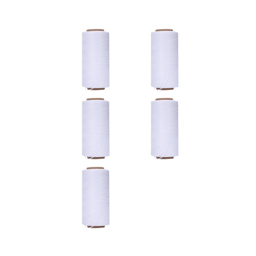 5Pcs 260M 150D 1Mm Leather Sewing Waxed Wax Thread Hand Needle Cord Diy New Color:white 6031917177527