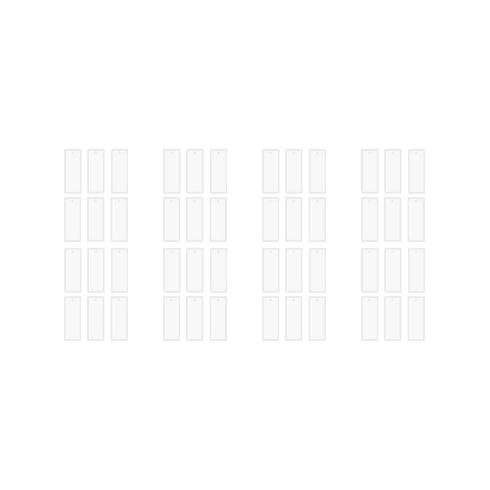 48 Pcs 3.7 Inch Rectangle Silicone Bookmark Mold Diy Bookmark Mould Making Epoxy Resin Jewelry Transparent Mold 6032101711992