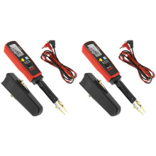2X Monitor de Fusibles de Sonda, Comprobador de Fusibles de Tracción Automotriz, Giratorio 180, Herramienta de Prueba de Circuitos de Alimentación