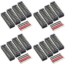 16 Pc 8P Terminal Block, 16 Pc 8P Shorting Bar, TB1505 Flame Retardant Copper Terminal Short-Circuit Terminal