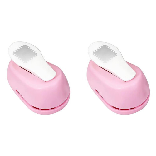 2X Stamp Shape  Punch Embossing Machine Round Hole Punch Toothed Puncher