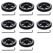 8 Set 200X6mm Industrial Aluminum Rubber Measuring Rotary Encoder Meter Wheel