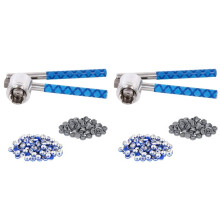 2X Sertisseuse de Flacon Rabattable de 13 mm, 200 Capuchons Rabattables et 200 Bouchons en Caoutchouc Inclus