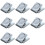 8X Silver Tone Spring Loaded Memo Ticket Magnetic Fridge Wall Clip 1