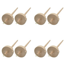 8Pcs Drop Spindle for Wool Yarn Spin Top Whorl Drop Spindle Hand Carved Wooden Tool for Beginners