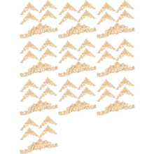 50X Wood Appliques Onlays Decorative Wood Appliques DIY Wood Appliques for Mirror Bed Door Cabinet Wardrobe Furniture