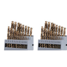 Ensemble de Forets au Cobalt M35 Haute Vitesse en Acier Twist Jobber Longueur pour Métal Trempé, Acier Inoxydable, Fonte (42pcs)