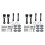 2X 109808X 160793 Conjunto de Travas Bagger Hood  Straps Compatível com Trator de Gramado para Decks de 42 e 46 Polegadas 1