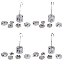 4X Laboratory Slotted Mass Kit, Slotted Weights, Easy to Use Portable Chrome Steel High for Classroom