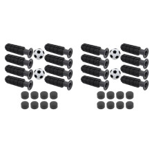 16 Piezas de Empuñaduras de Futbolín con Tapón de Extremo para Futbolín de Niños, Manejo Cómodo con 2 Balones de Fútbol Pequeños, Reemplazo de