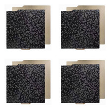 4X 3D-Skrivare PEO PEI Byggplatta för Bambu-Lab X1/X1C/X1E/P1P/P1S/A1, 257x257 mm Dubbelsidig PEO+PEI Fjäderstålplatta
