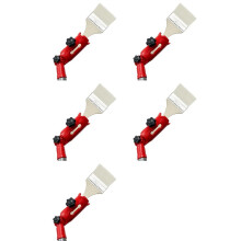 5X Extensor de Pincel Multiángulo Rojo, Herramienta para Bordes de Pintura para Techos Altos, Soporte de Fijación para Poste de Extensión