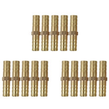 15Pcs 8mm Inner Dia Air Gas Straight Hose Pipe Barb Coupler