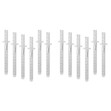 12Pcs Pocket Ruler with Detachable Clips Precision Pocket Ruler Metric Ruler Stainless Steel Scale Machinist Ruler 6Inch