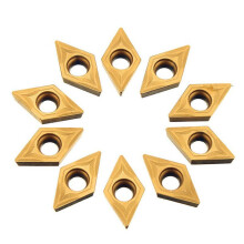 50 Pièces DCMT070204 YBC251 Lames Or Carbure Inserts CNC Coupeur de Tour pour Tour Tournant Outil Alésage Bar