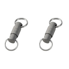 2X Titanium Quick Release Keychain Buckle - Key Ring for Outdoor Use, Compact
