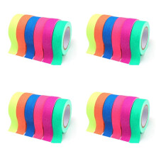 24X UV Glow Cotton Tapes Neon Party Tape Safety Warning Neon Tape UV Tape Stage Props Wedding Home