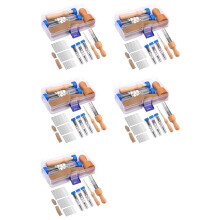 5X Wollfilznadelwerkzeuge, Wollfilzwerkzeugsatz mit Filznadeln im 3 Größen und 1/8-Nadel-Holzgriff für die Nadel