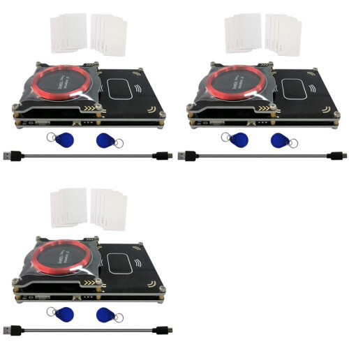 3X Upgraded 512k Proxmark3 Easy V3.0 RDV4 Memory ID M1 IC Built-in RFID Card Reader Integrated Antenna Decryptor Decoder