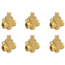 6X Dn20 3/4 Tum Justerbar Vattentrycksreducerande Regulatorventil 1,6Mpa Vattentrycksreducerande Ventil