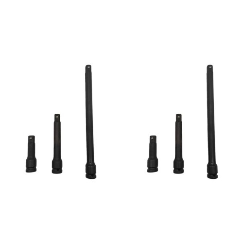 Conjunto de Barra de Extensão Soquete Impacto Unidade de 6 Unidades 1/2 Polegada Cr-V Aço 3 Polegadas, 5 Polegadas, 10 Polegadas Ferramenta Manual
