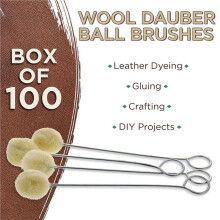 Wool Daubers Brush,Applicator Tool for Leather Dye, Staining, Crafting, DIY Crafts Projects, Contact Cement 200pcs