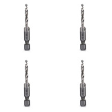 4pcs M4X0.7mm High-Speed Steel 4341 Titanium Plated Composite Tap Drill and Tap Integrated Machine Tap Open