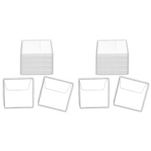 300 Stück Münzhüllen mit Einzelfach, Münzschutzhüllen Aus Transparentem PVC, Münzhüllen Aus Kunststoff (2,2 X 2 Zoll, Quadratisch)
