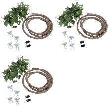 3X Reptile Bend-A-Branch Vines Flexible Leaves Pet Decor Climber Jungle Long Vines for Climbing Gecko Lizard