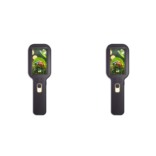 2pcs Microscópio de Aumento Digital Portátil com Zoom de 500x, Bateria de 1200mAh e Tela IPS de 3 Polegadas, Cor Preta