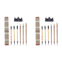 16PCS Chinese Calligraphy Brushes Watercolor Brushes Painting Writing Brush Brush Holder for Beginner