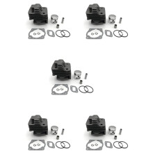 5 set 40MM Brush Cutter Cylinder & Piston Ring with Needle Cage for 43CC CG430 Various Strimmer Trimmer 40-5 BG430