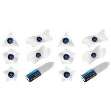 12PCS Ultra-Thin 0.1mm Professional Stainless Steel Curved Spudger Pry Blade Repair Opening Tool