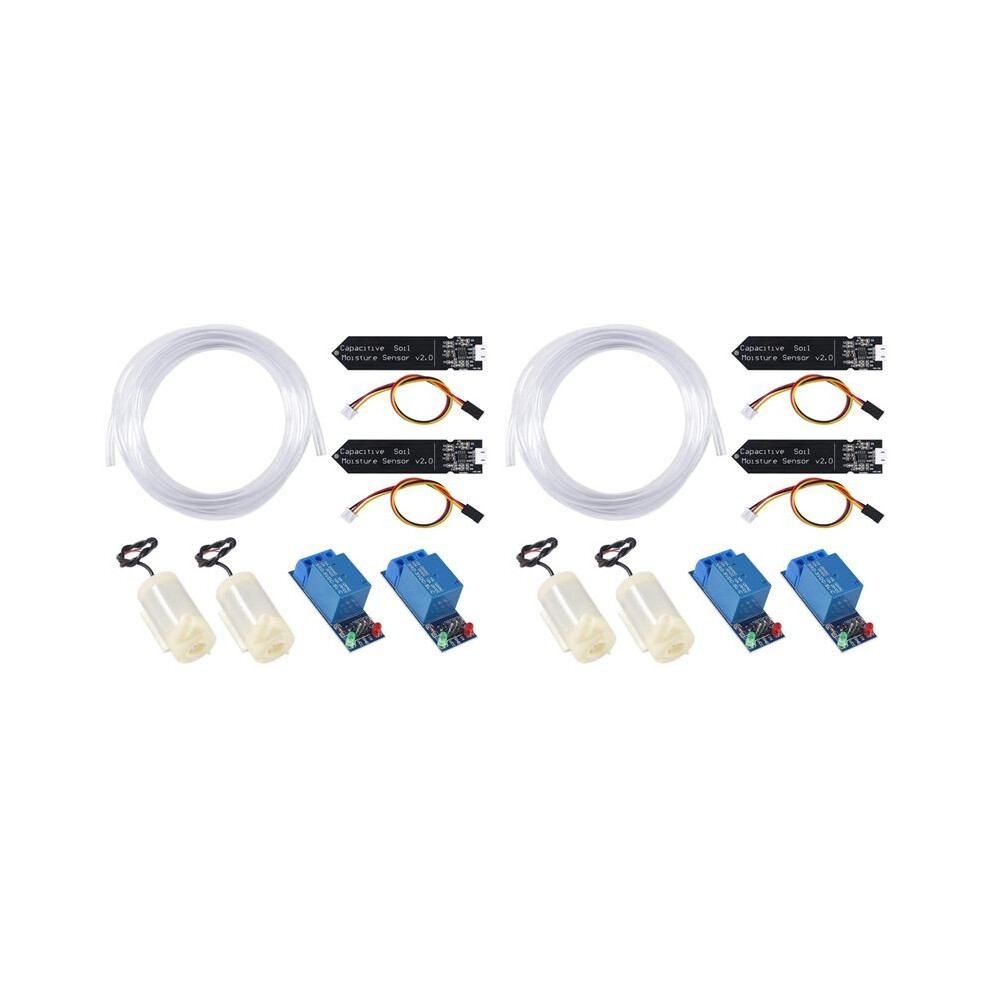 2Set Automatic Irrigation Diy Kit Watering System Capacitive Soil Moisture Sensor And Water Pump For Garden Watering Diy 6031917173697