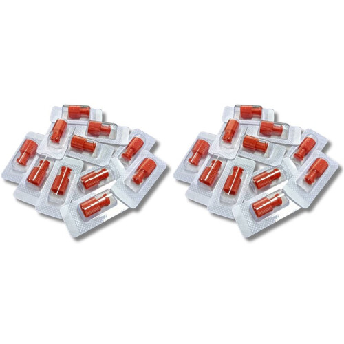 200pcs Luer Stopper Red Closing ConesSterile Cap Dual Function Luer Lock Caps for Male/Female Connectors Syringes Tips