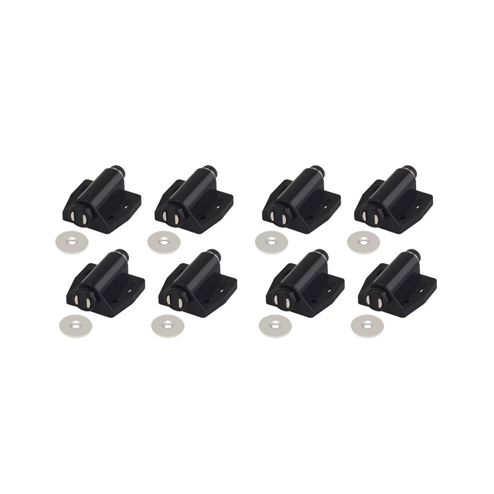 8 Pack Single Magnet Cabinet Snap Invisible Furniture Door Rebounder Cabinet Wardrobe Door Closer Black 6031917184754