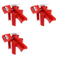 3X Valve Lockout with Padlock for 1/2in-2-1/2in Outside Diameter Pipe - Design Prevents Accidental Activation